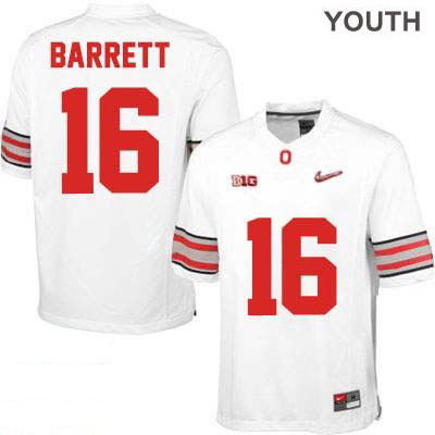 Ohio State Buckeyes Youth J.T. Barrett #16 Diamond Quest Playoff White Authentic Nike College NCAA Stitched Football Jersey KW19G07JG